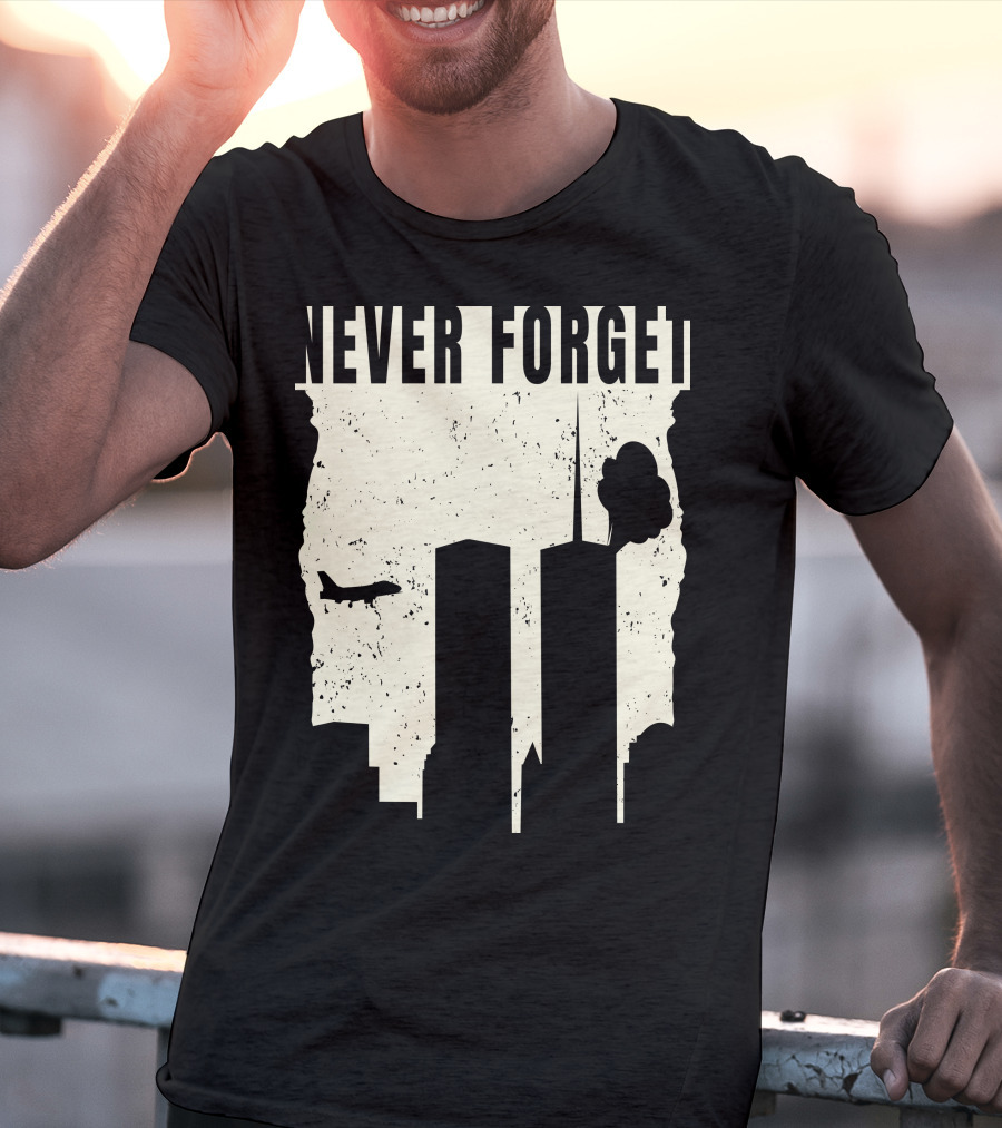 Never Forget 11Th Attacks Twin Towers Memorial T-Shirt