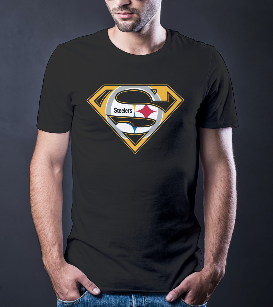 Superman Steel S Emblem With Steelers T-Shirt