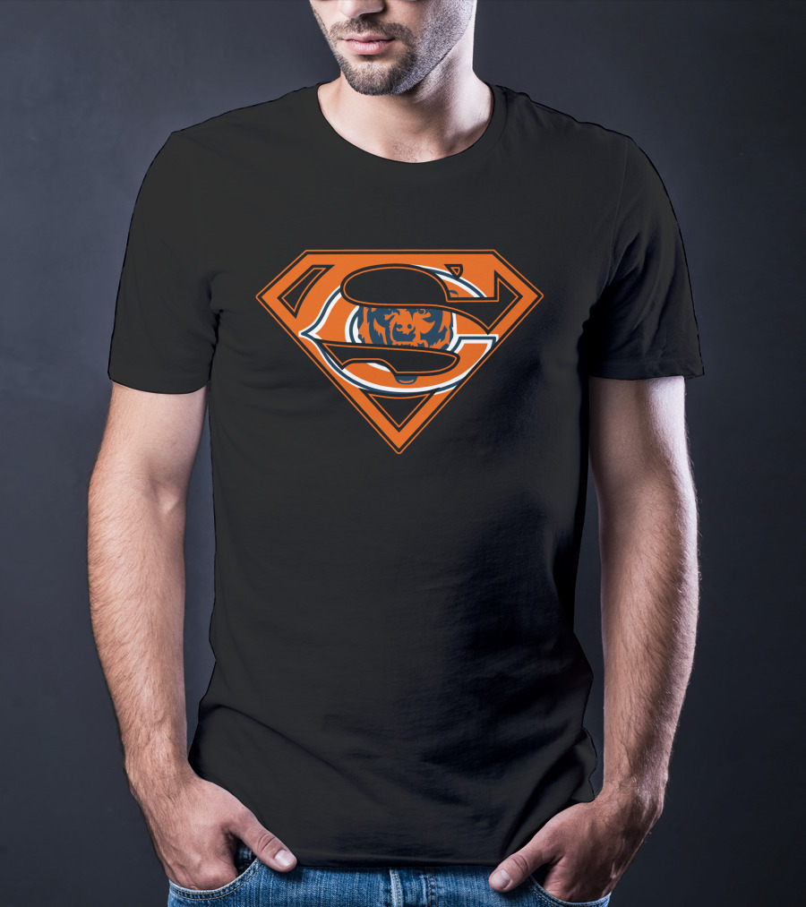 Superman Chicago Bears Logo Combination T-Shirt