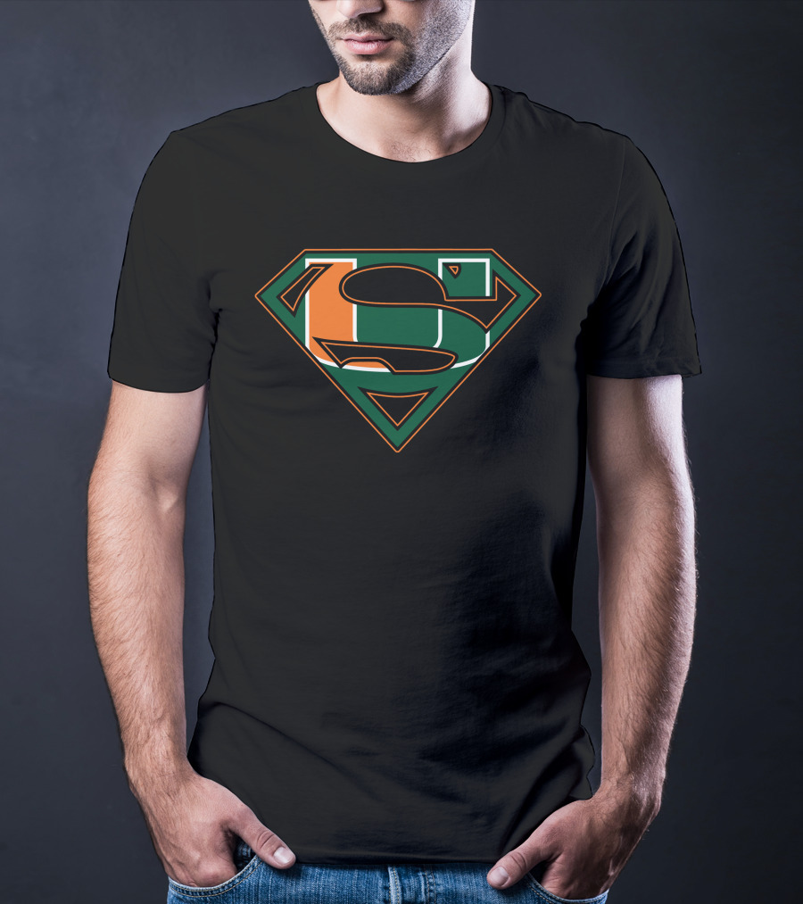 Super Man Hurricanes U Logo Diamond T-Shirt