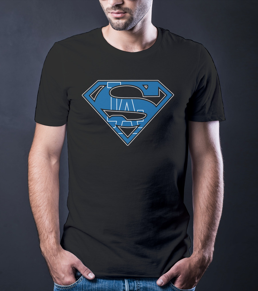 Super Man La Dodgers Logo Mashup T-Shirt