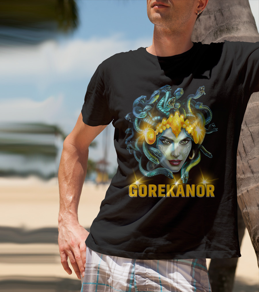 Gorekanor Medusa Snakes Mythical Crown Glamour T-Shirt