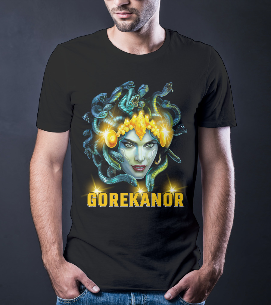 Gorekanor Medusa Snakes Mythical Crown Glamour T-Shirt