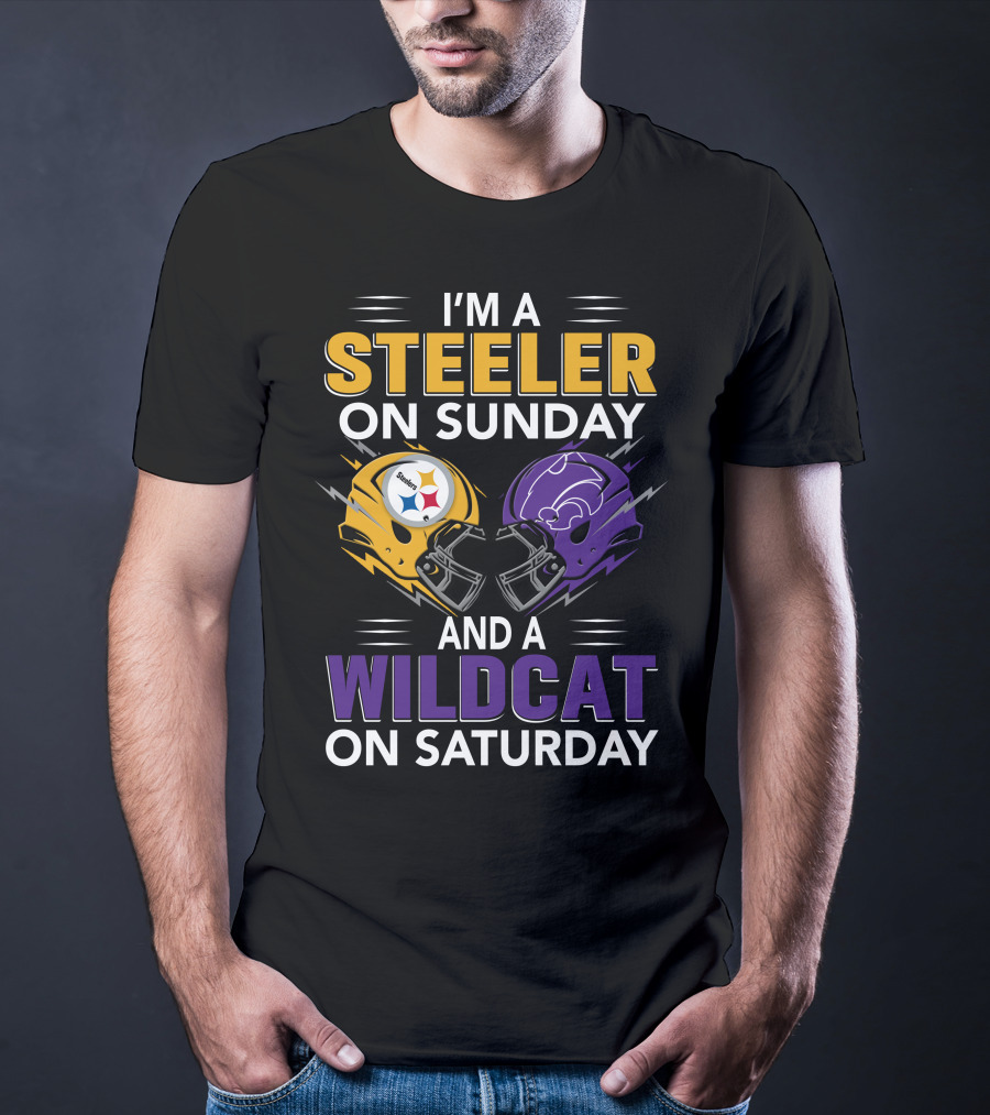 I'm A Steeler On Sunday And A Wildcat On Saturday T-Shirt