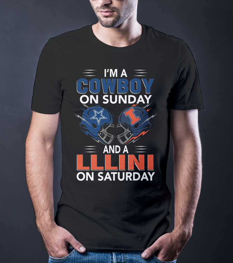 I'm A Cowboy On Sunday And A Illini On Saturday T-Shirt