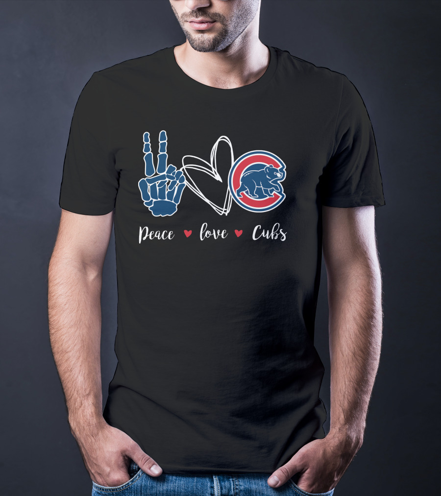 Peace Love Cubs Chicago Cubs T-Shirt