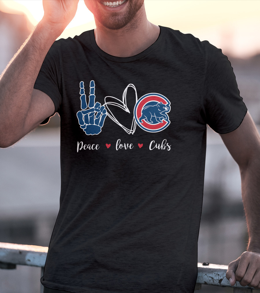 Peace Love Cubs Chicago Cubs T-Shirt