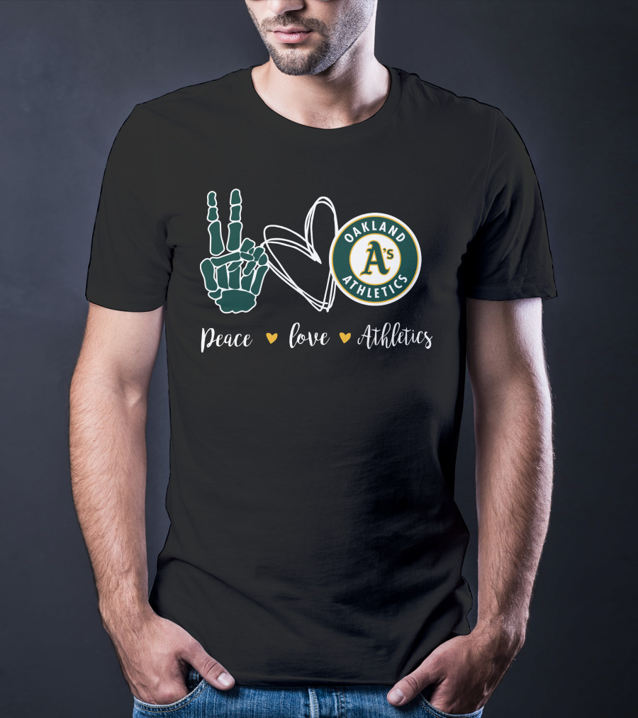 Peace Love Oakland Athletics T-Shirt
