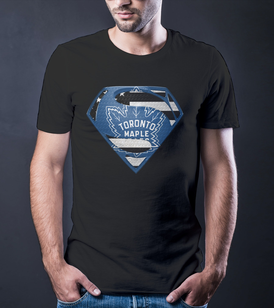 Toronto Maple Leafs Superman Logo Hybrid T-Shirt