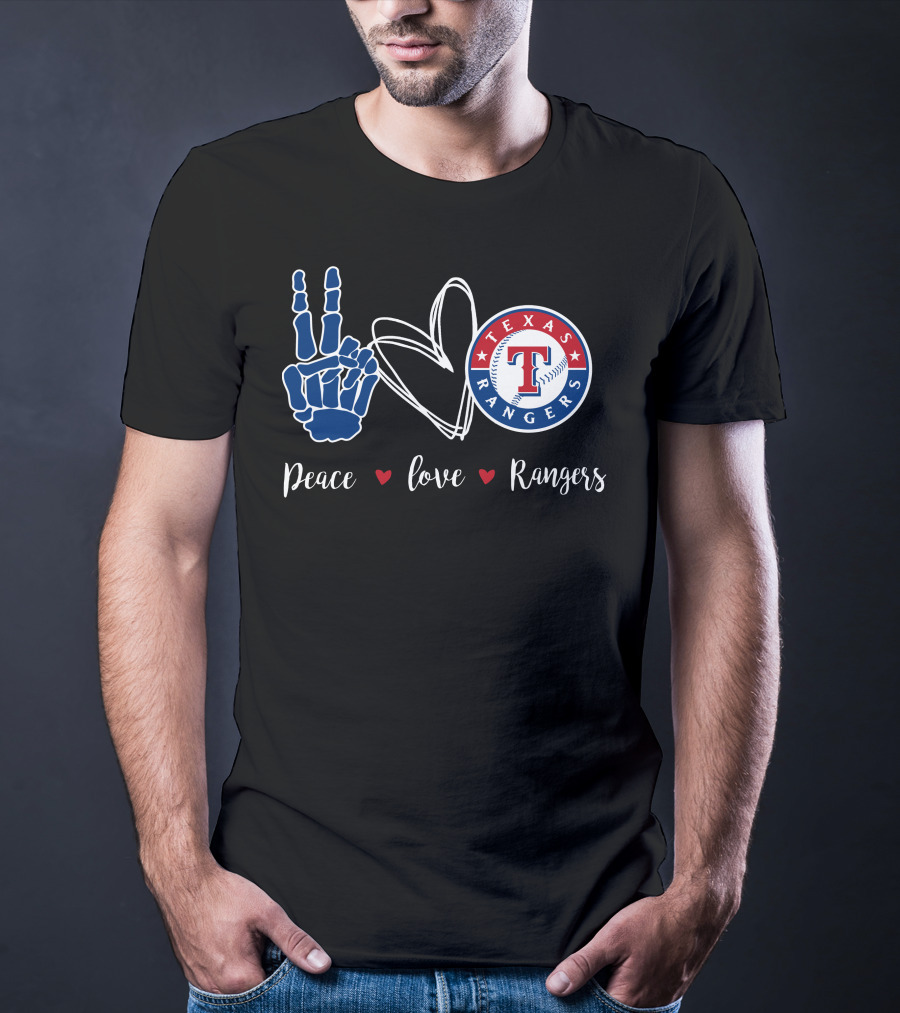 Peace Love Texas Rangers T-Shirt