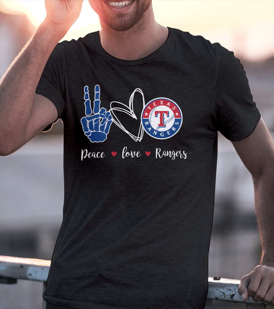 Peace Love Texas Rangers T-Shirt