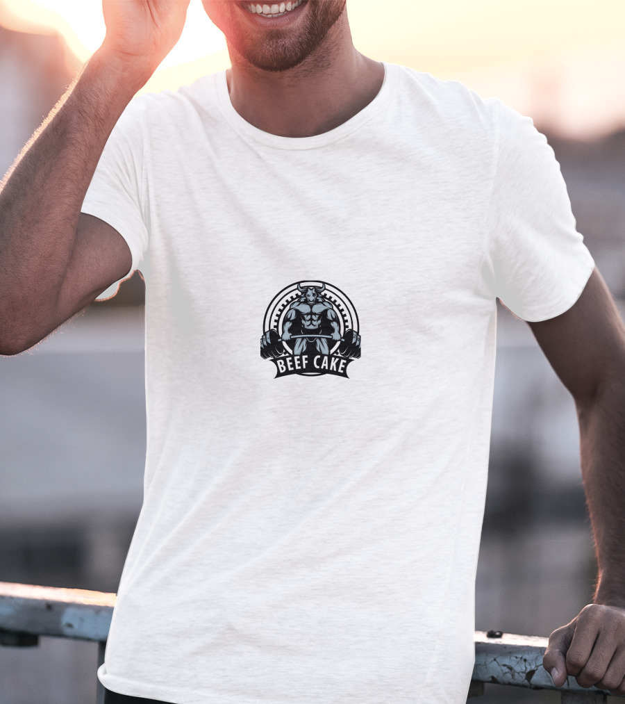 Beef Cake Bodybuilder Lifting Weights T-Shirt