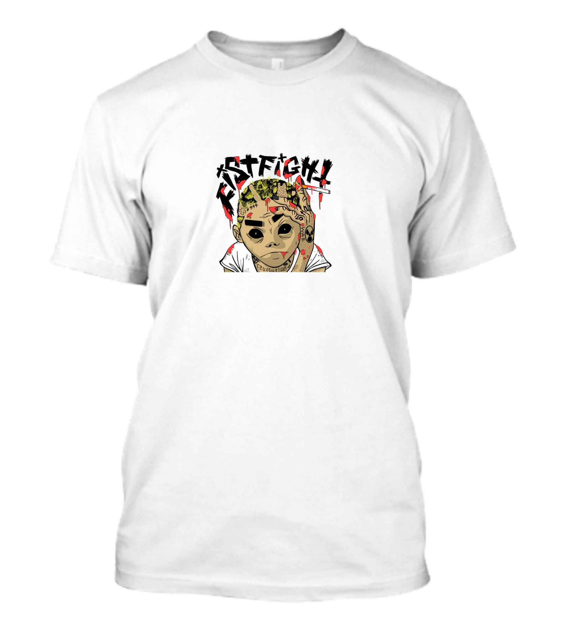 Nascar Aloe Fistfight Tattoo Skull Character T-Shirt