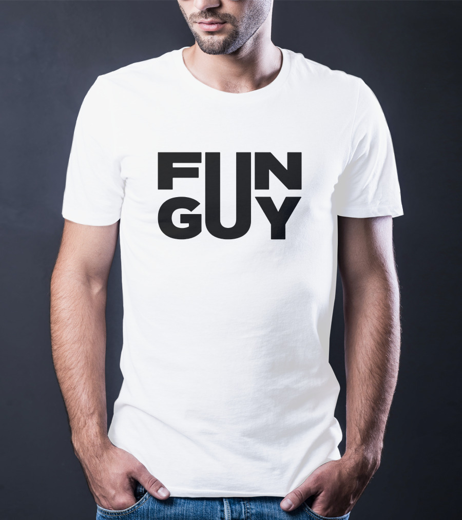 FUN GUY Text Bold Uppercase Letters T-Shirt