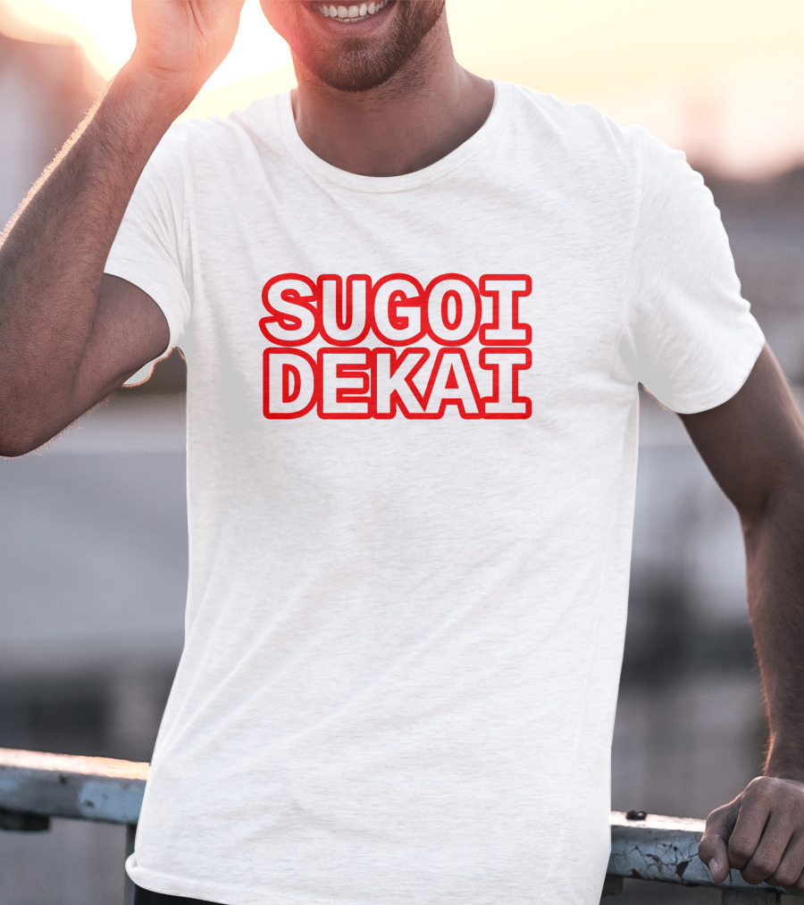 Sugoi Dekai Text Design Uzaki-chan Wa Asobitai Anime Reference T-Shirt