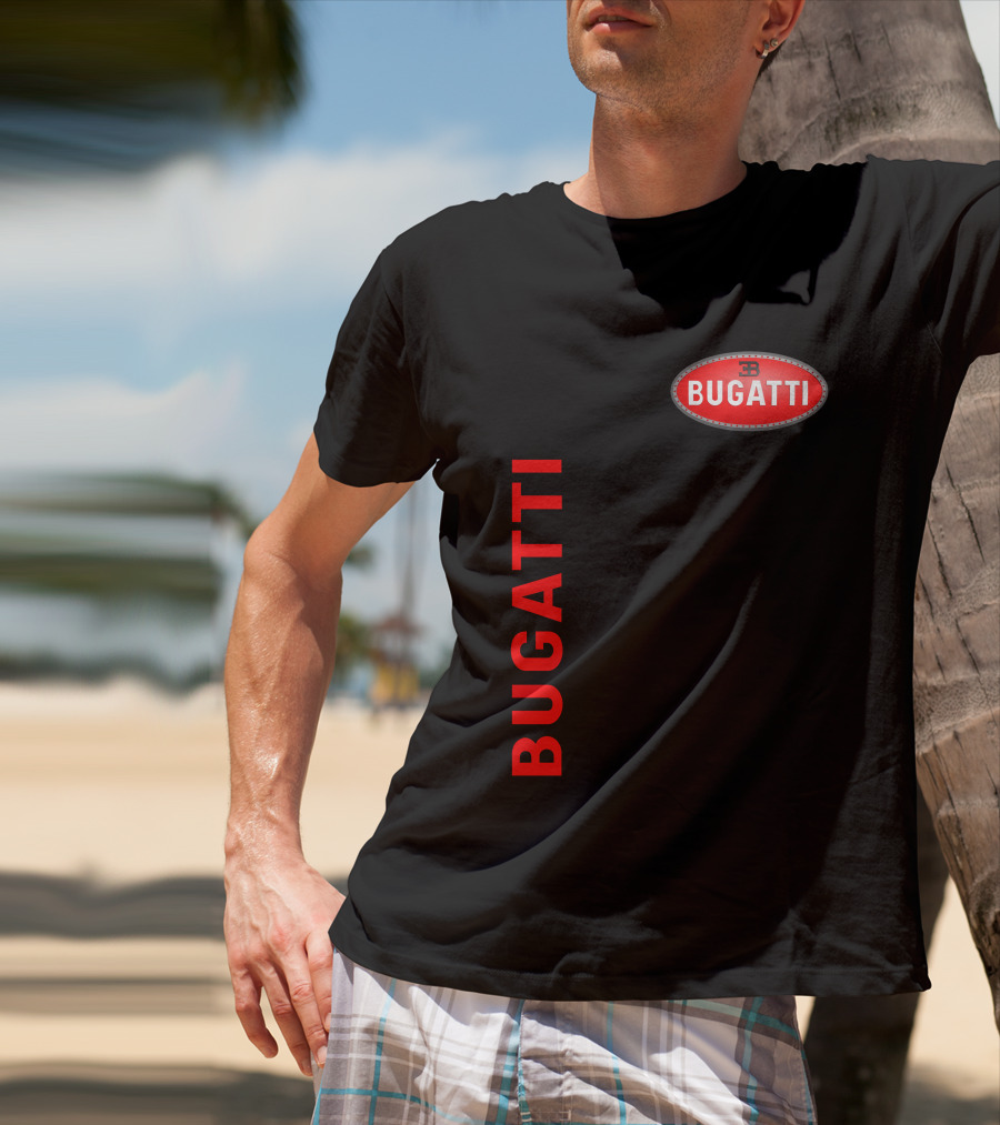 BUGATTI Red Oval Badge Logo T-Shirt