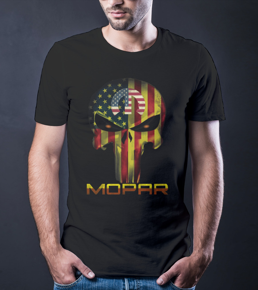 MOPAR American Flag Skull T-Shirt
