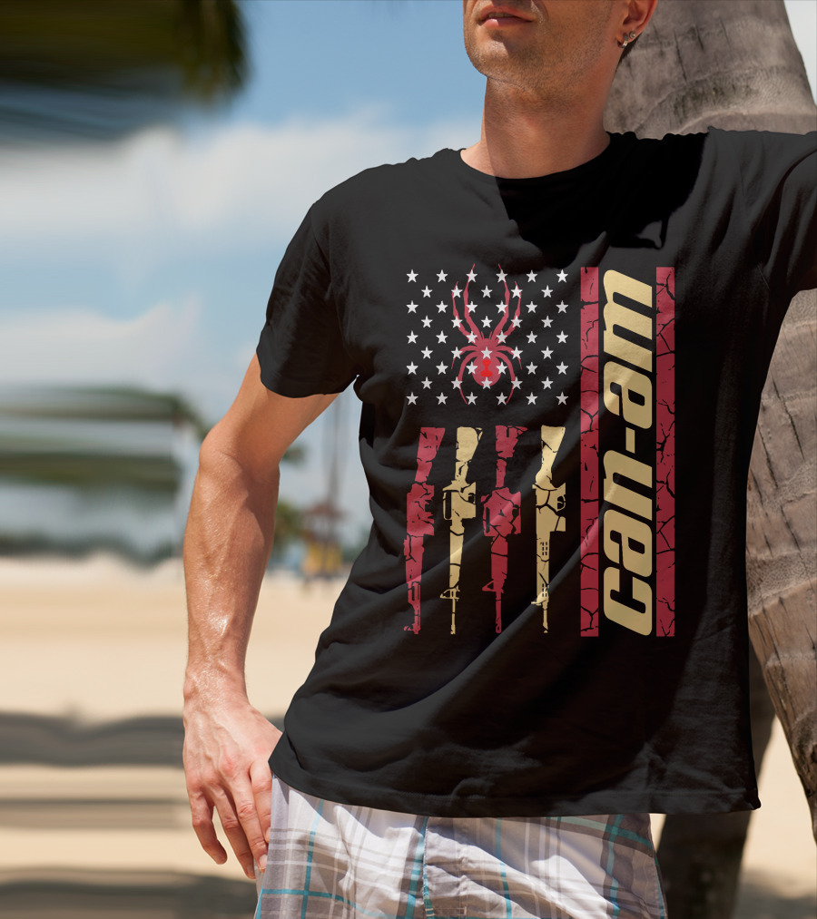 CAN-AM Spider Rifle American Flag T-Shirt