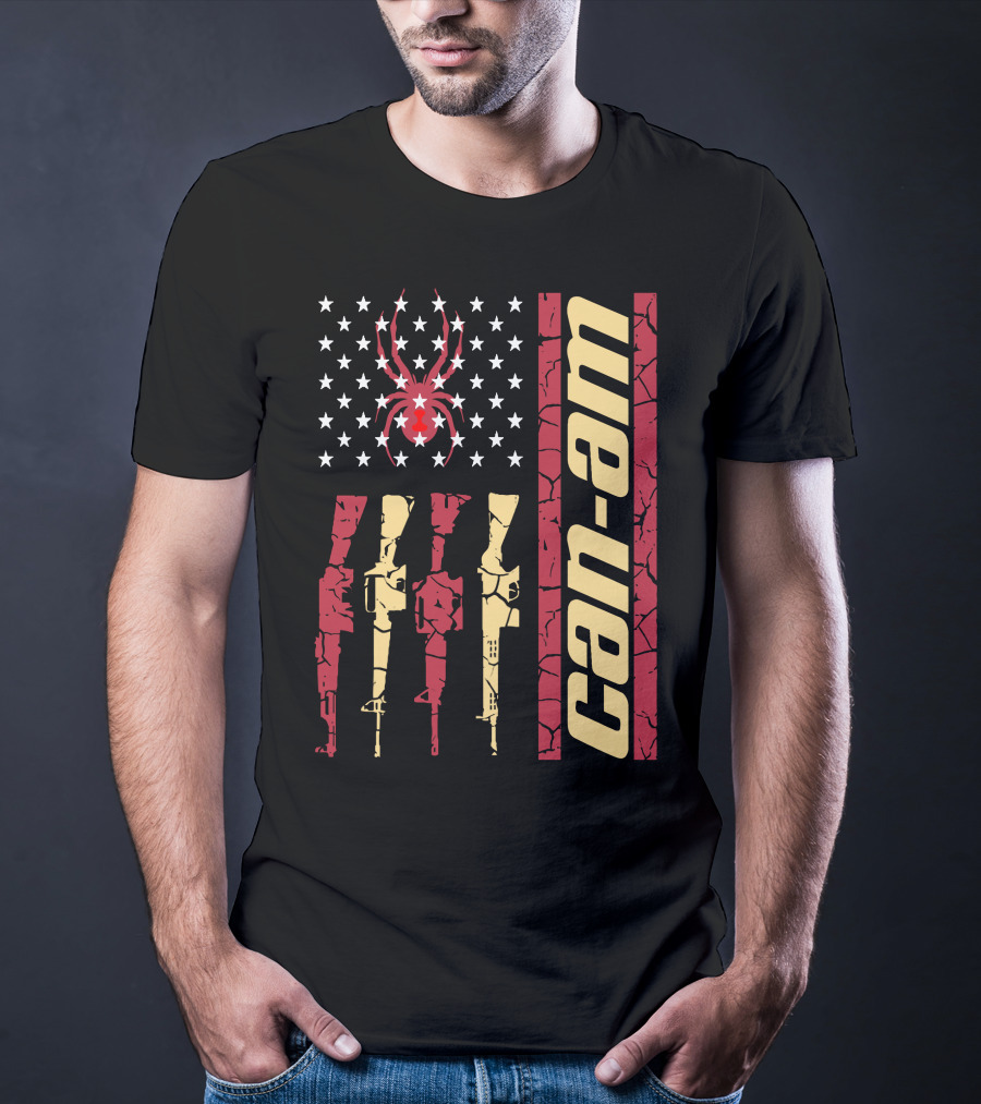 CAN-AM Spider Rifle American Flag T-Shirt
