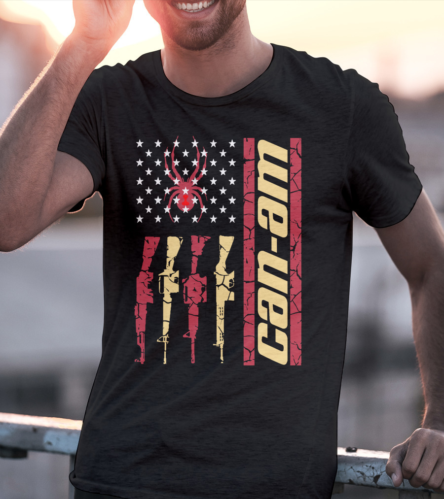 CAN-AM Spider Rifle American Flag T-Shirt