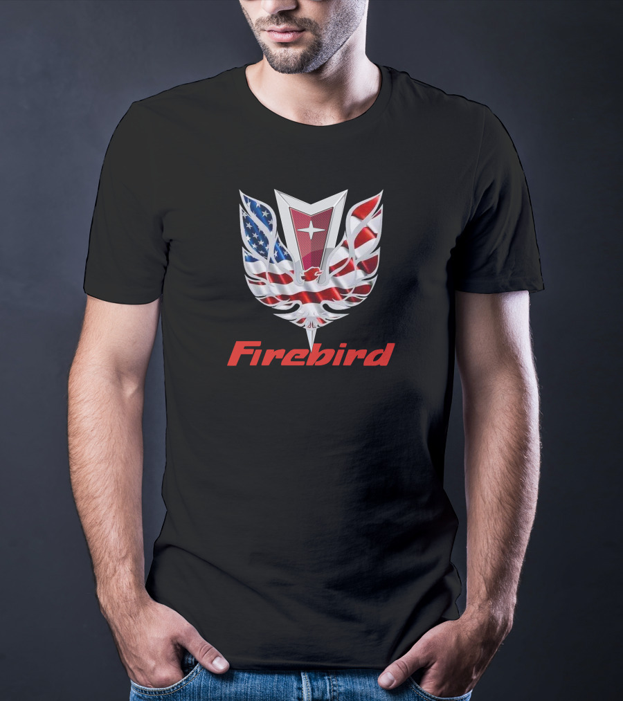 Firebird American Flag Eagle Emblem T-Shirt