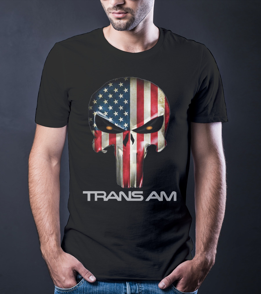 Trans Am American Flag Skull T-Shirt