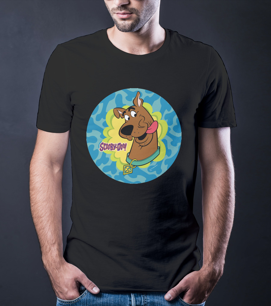 Scooby-Doo Winking Face In Blue And Green T-Shirt