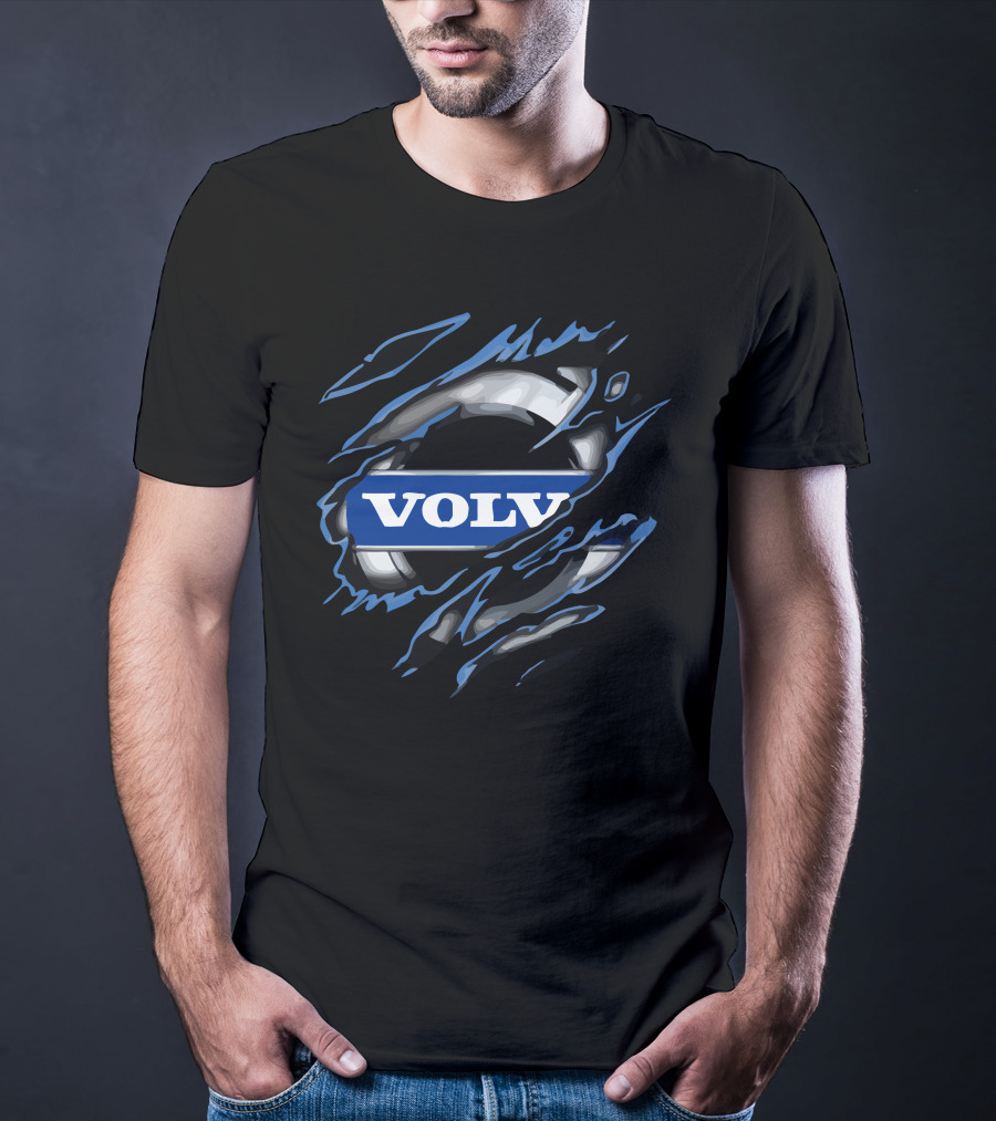 VOLVO Torn Metal Effect Automotive T-Shirt