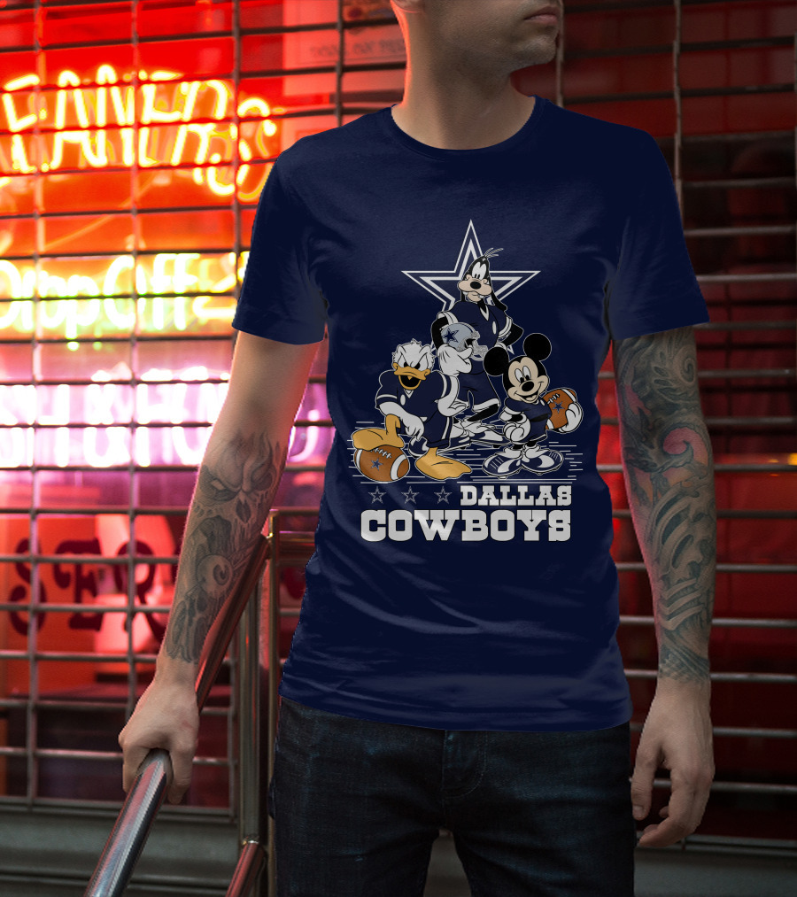 Dallas Cowboys Mickey Donald Goofy Football Team T-Shirt
