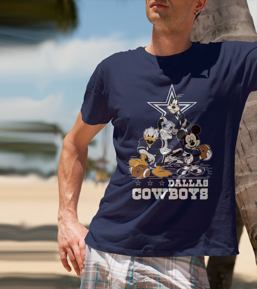 Dallas Cowboys Mickey Donald Goofy Football Team T-Shirt