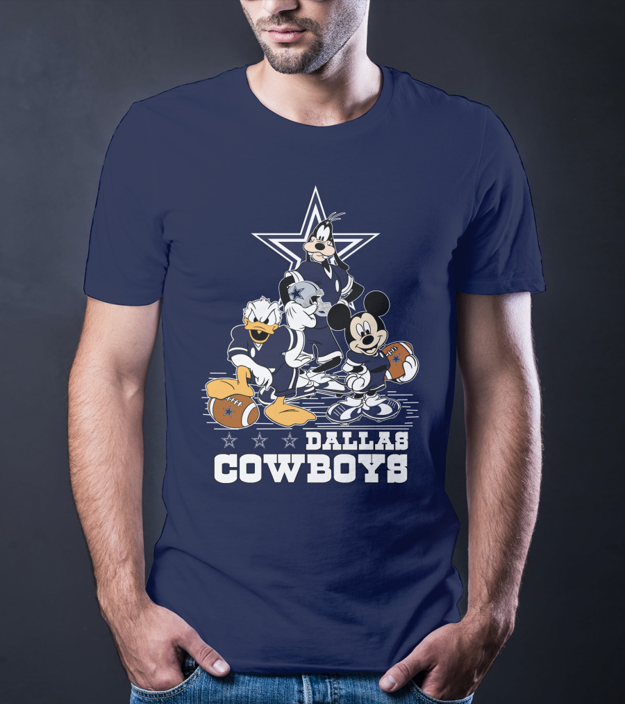 Dallas Cowboys Mickey Donald Goofy Football Team T-Shirt