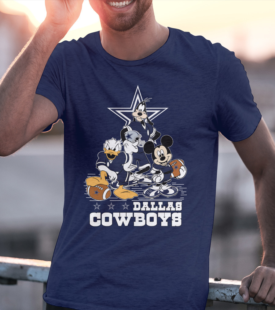 Dallas Cowboys Mickey Donald Goofy Football Team T-Shirt