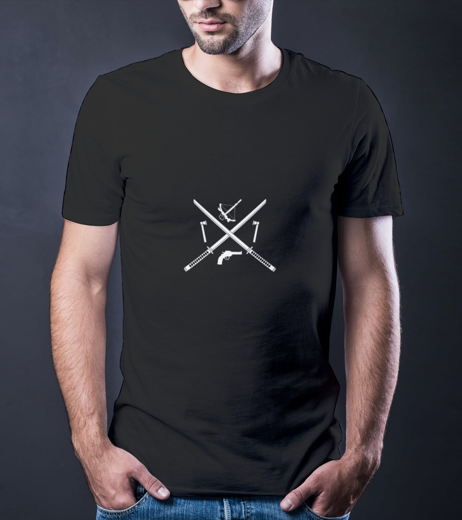 Urban Outfitters Katana Crossbow Axes Revolver T-Shirt