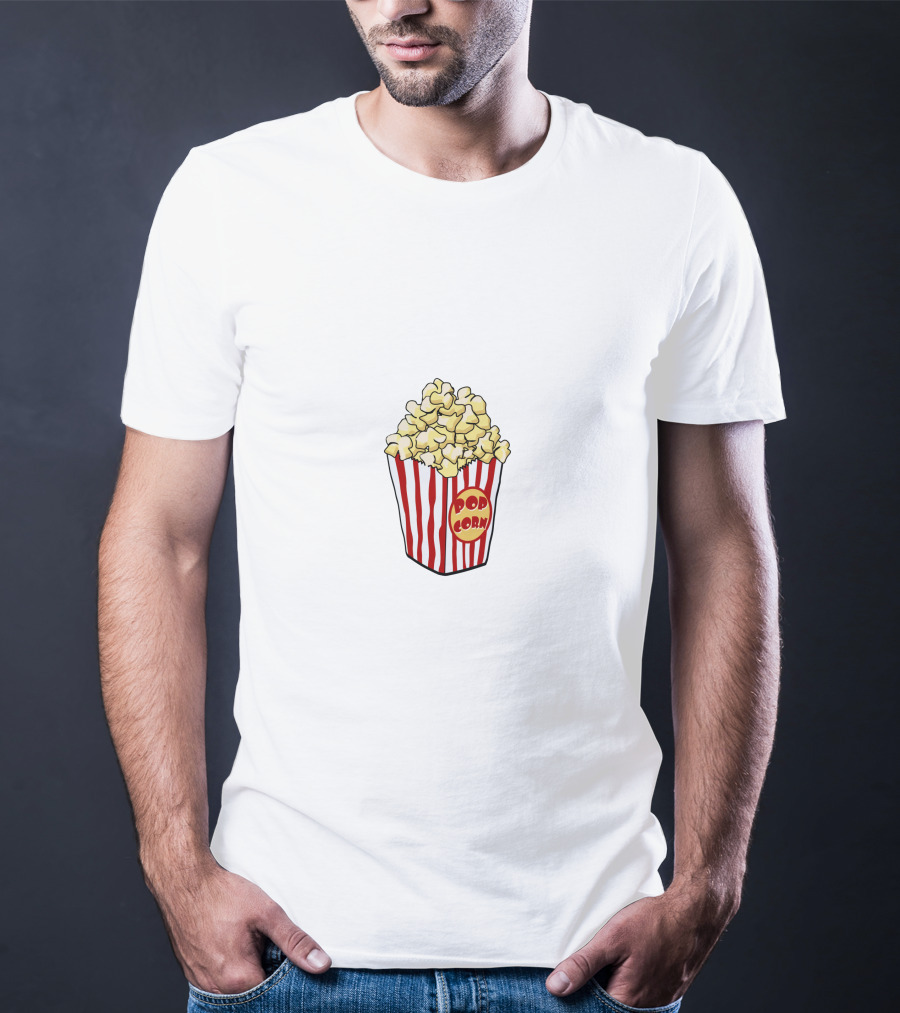 Popcorn Corn Pop Stripe Box T-Shirt