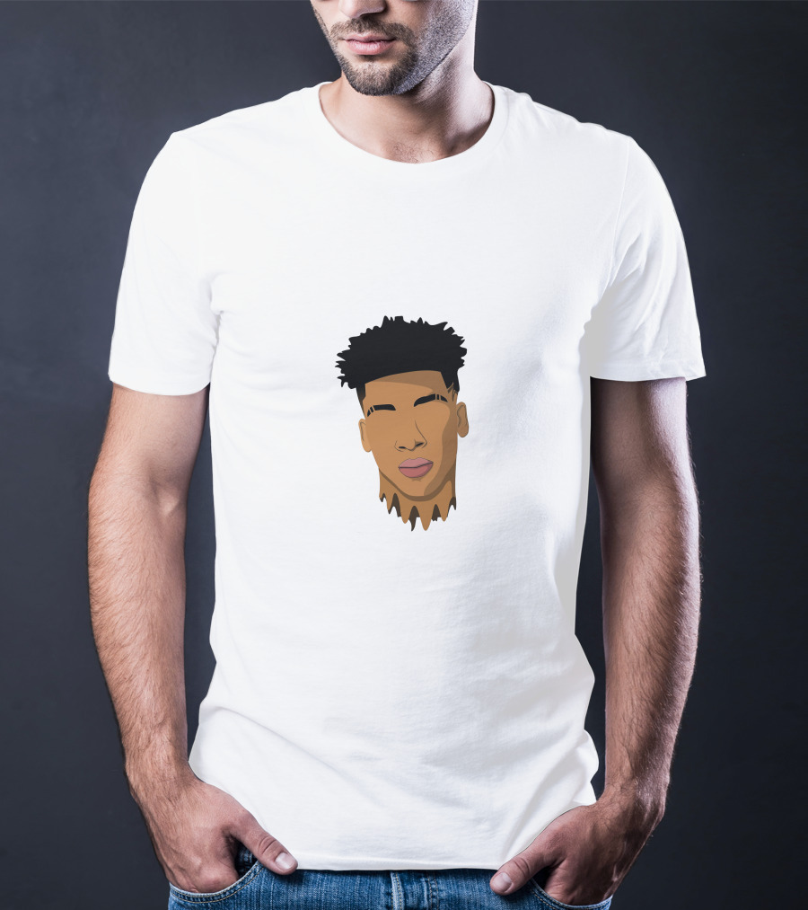 NLE Choppa Stylized Portrait Face T-Shirt