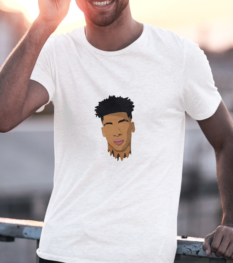 NLE Choppa Stylized Portrait Face T-Shirt