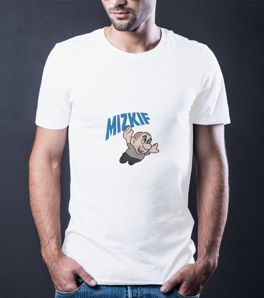 Mizkif Cartoon Character Flying Action Hero Pose T-Shirt