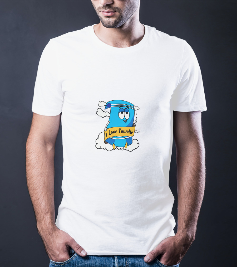 I Love Towelie South Park Cartoon Character With Joint And Clouds T-Shirt