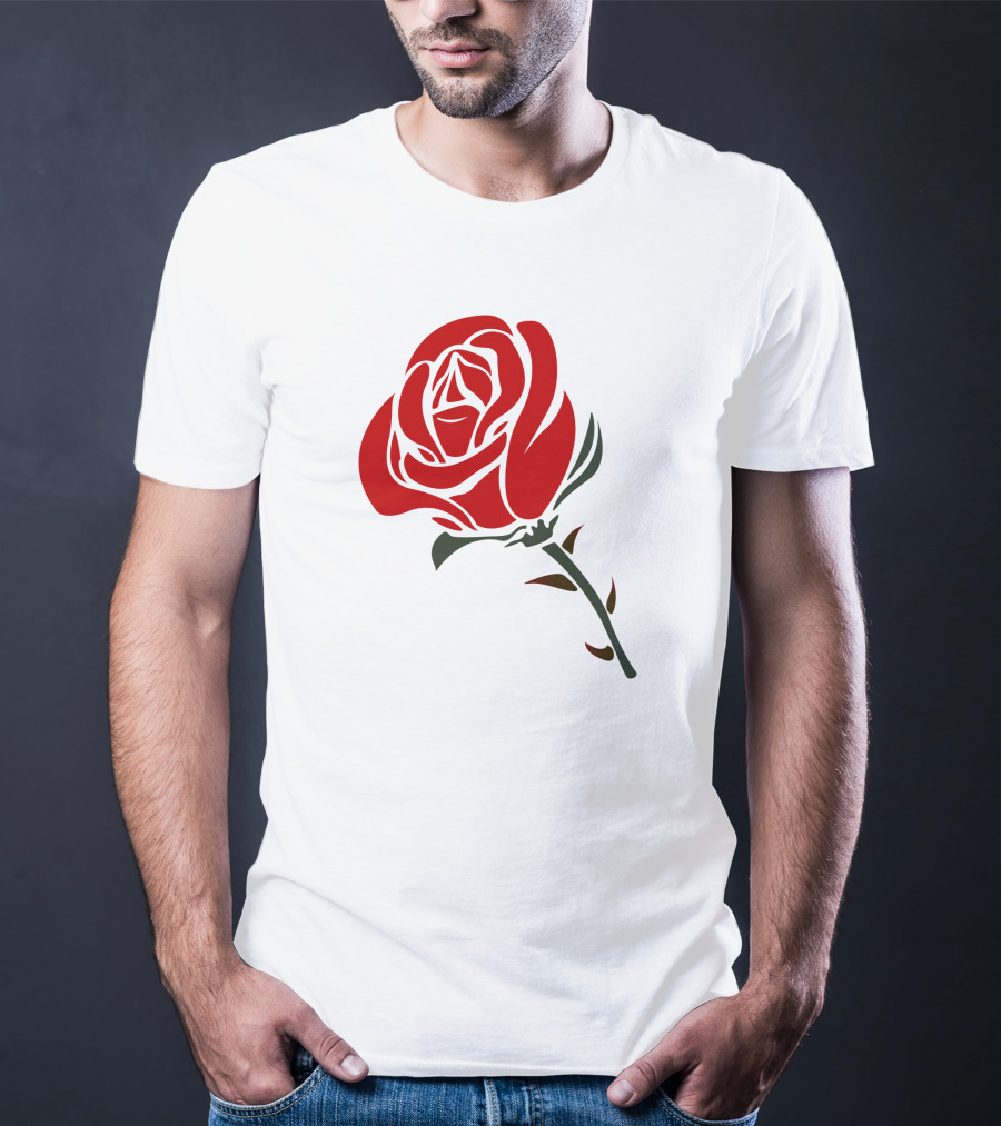 Roze Red Rose Blossom Iconic T-Shirt
