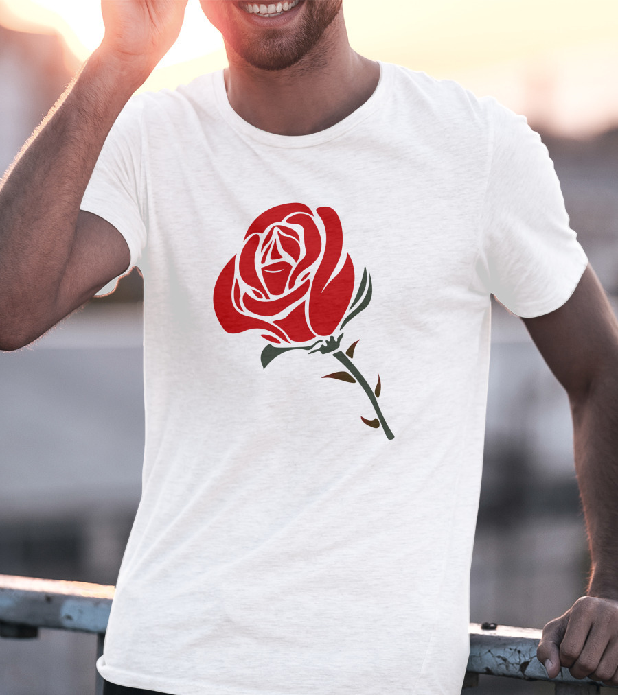Roze Red Rose Blossom Iconic T-Shirt