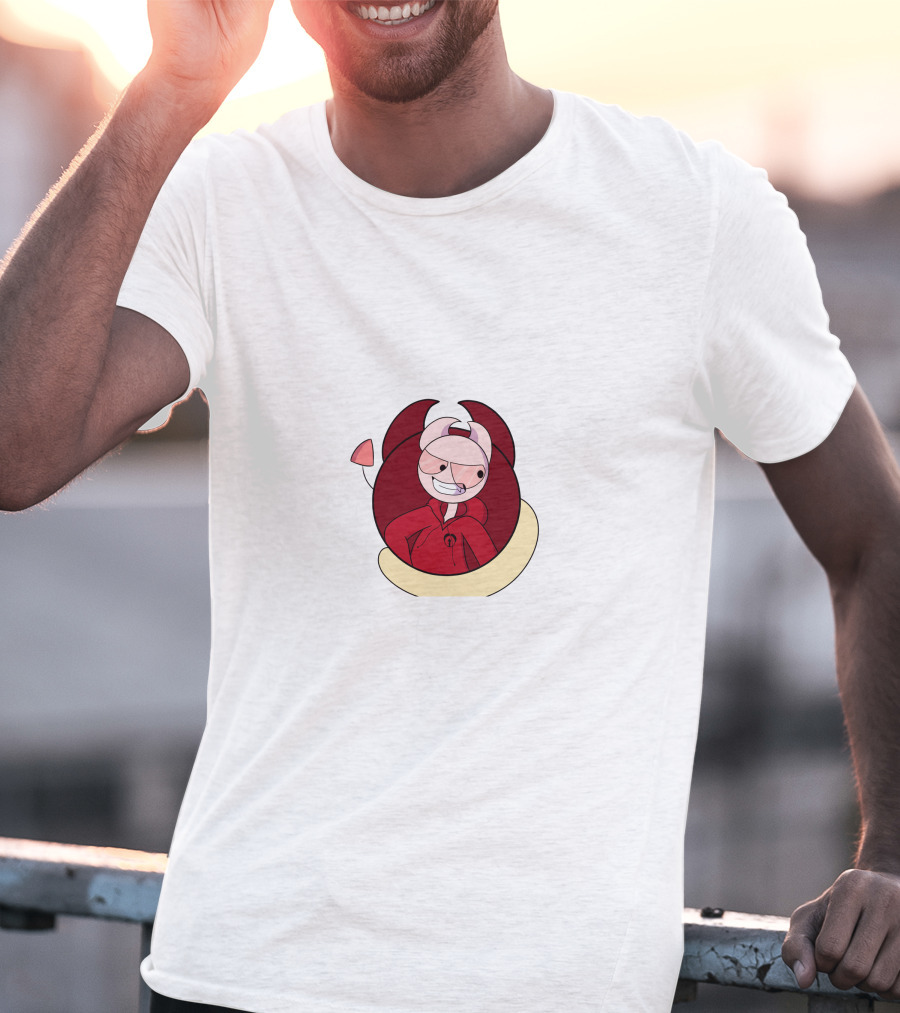Somethingelseyt Red Hoodie Devil Character T-Shirt