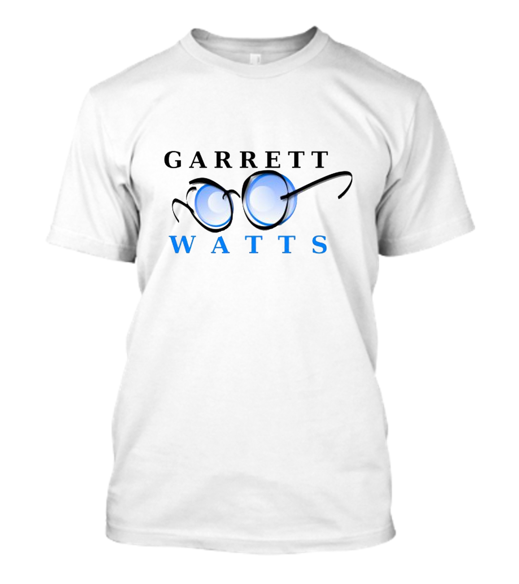 GARRETT WATTS Blue Glasses T-Shirt