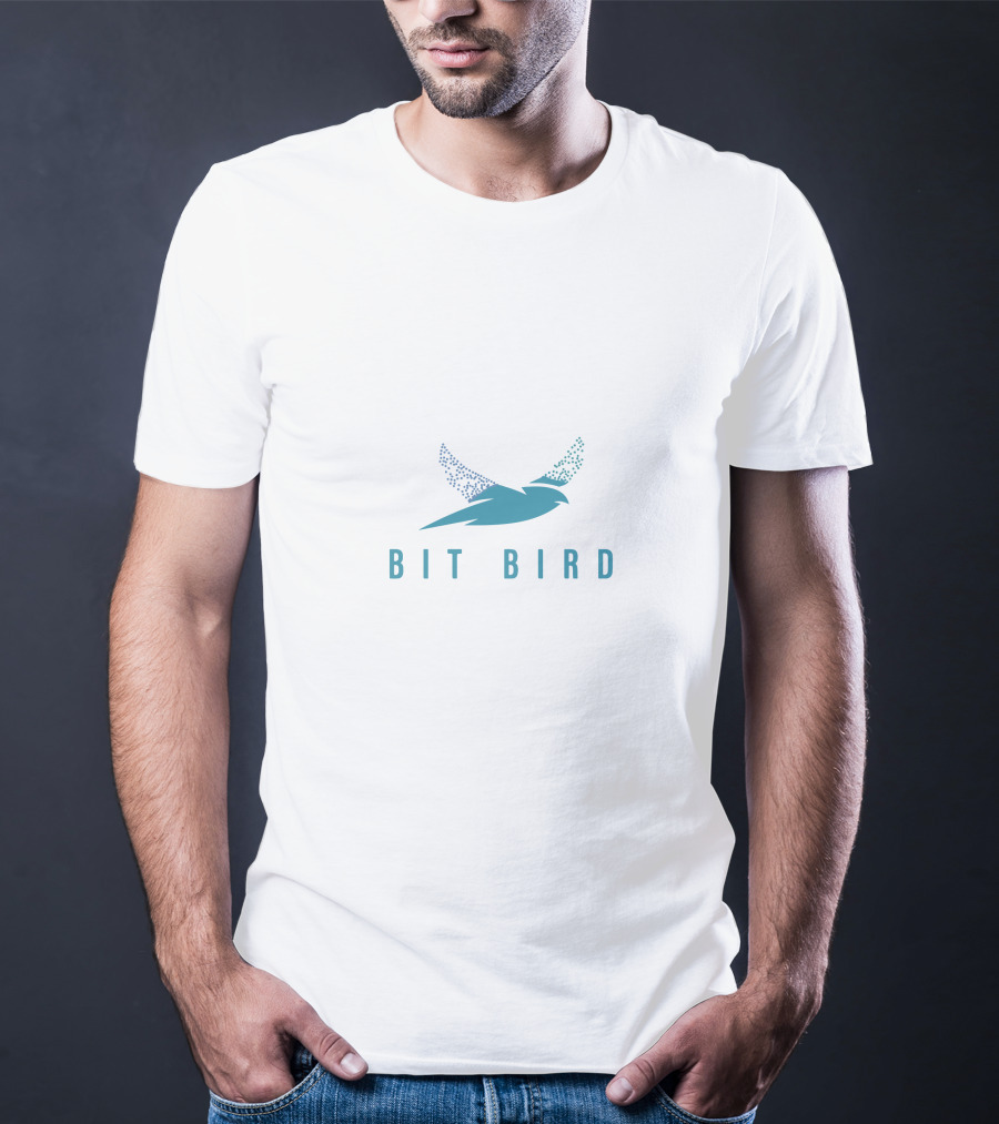 Bit Bird Logo With Stylized Digital Wing T-Shirt