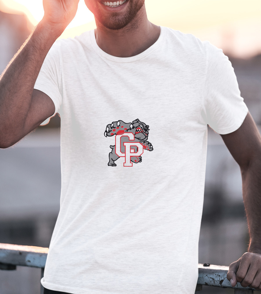 CP Bulldog Logo With Fierce Mascot T-Shirt