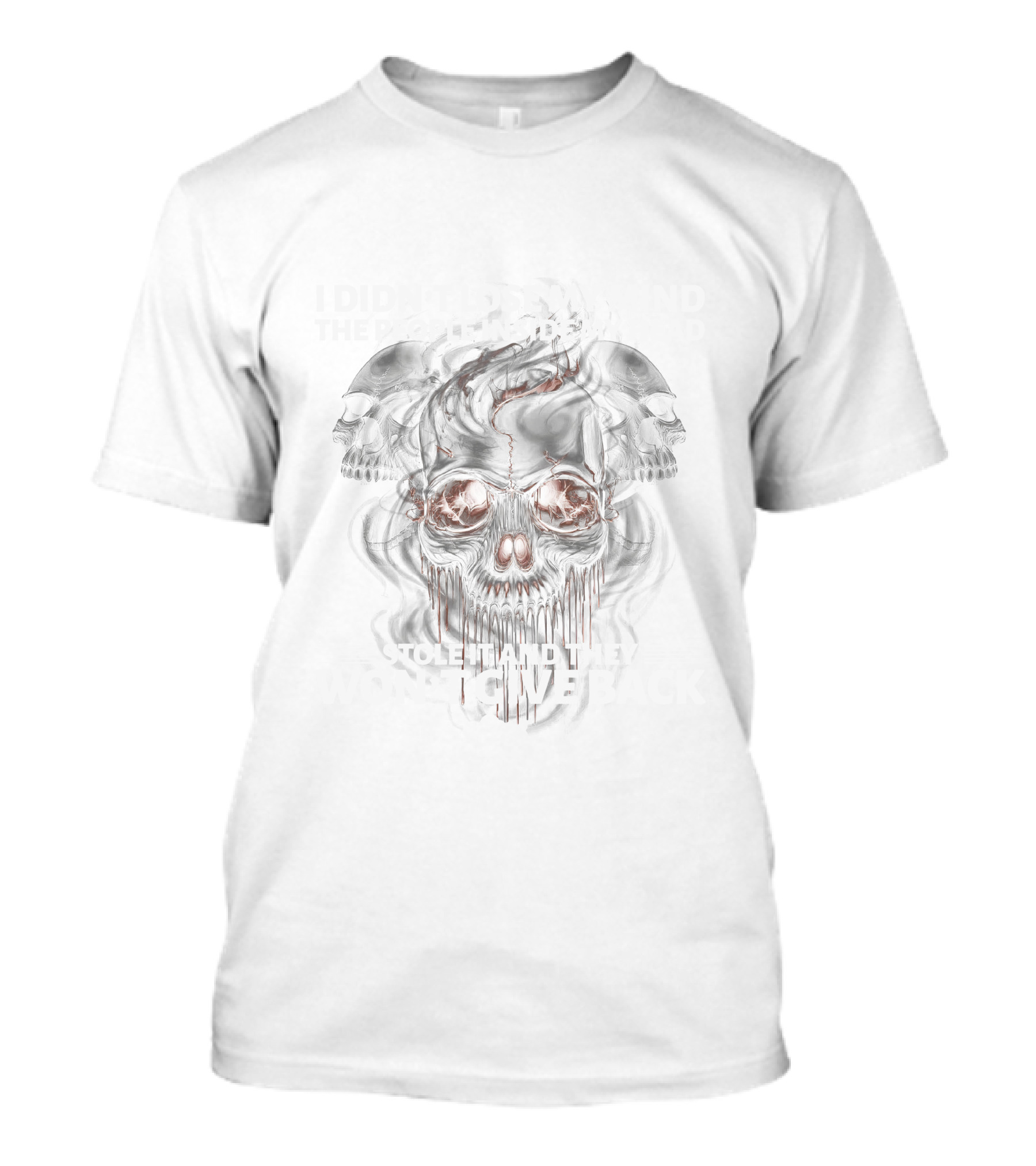 I Didn't Lose My Mind The People Inside My Head Stole It And They Won't Give Back Skull Art Reaper T-Shirt