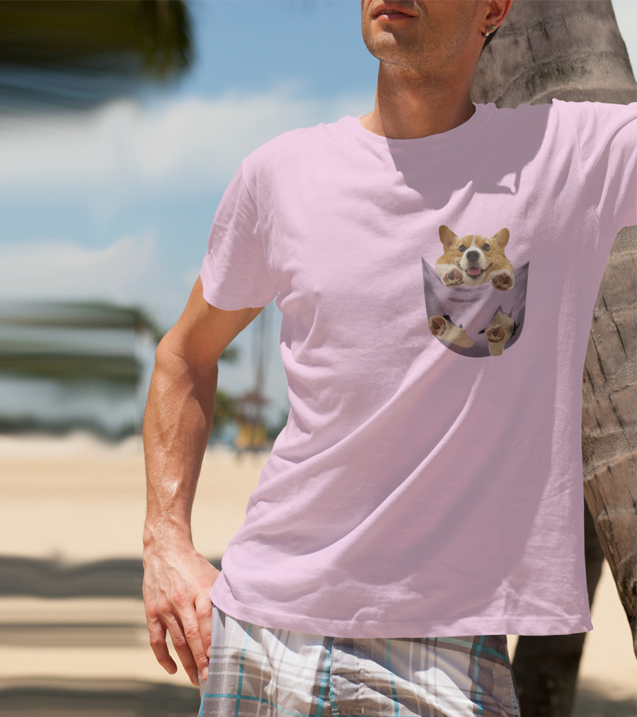 Lovely Corgi Pocket Pal T-Shirt