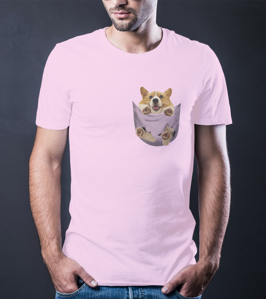 Lovely Corgi Pocket Pal T-Shirt