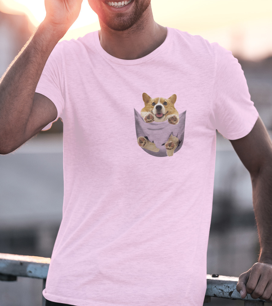 Lovely Corgi Pocket Pal T-Shirt