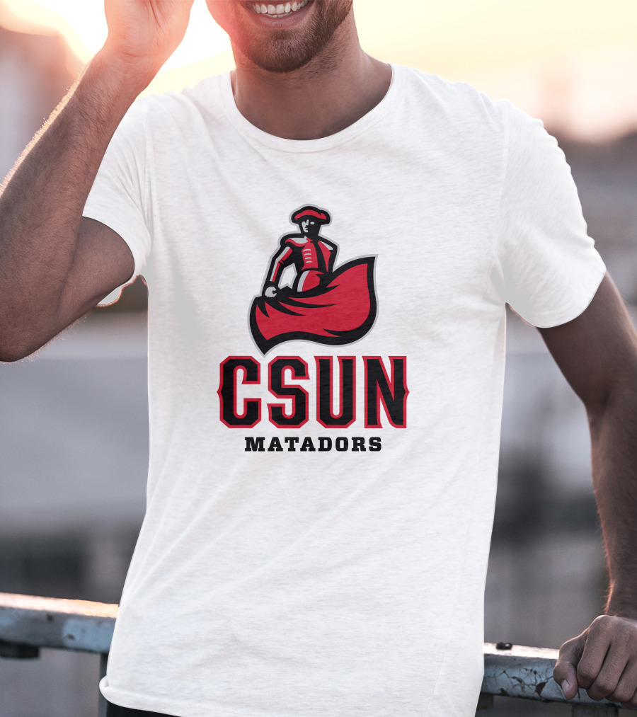 CSUN Matadors Logo Matador In Red And Black Robe T-Shirt