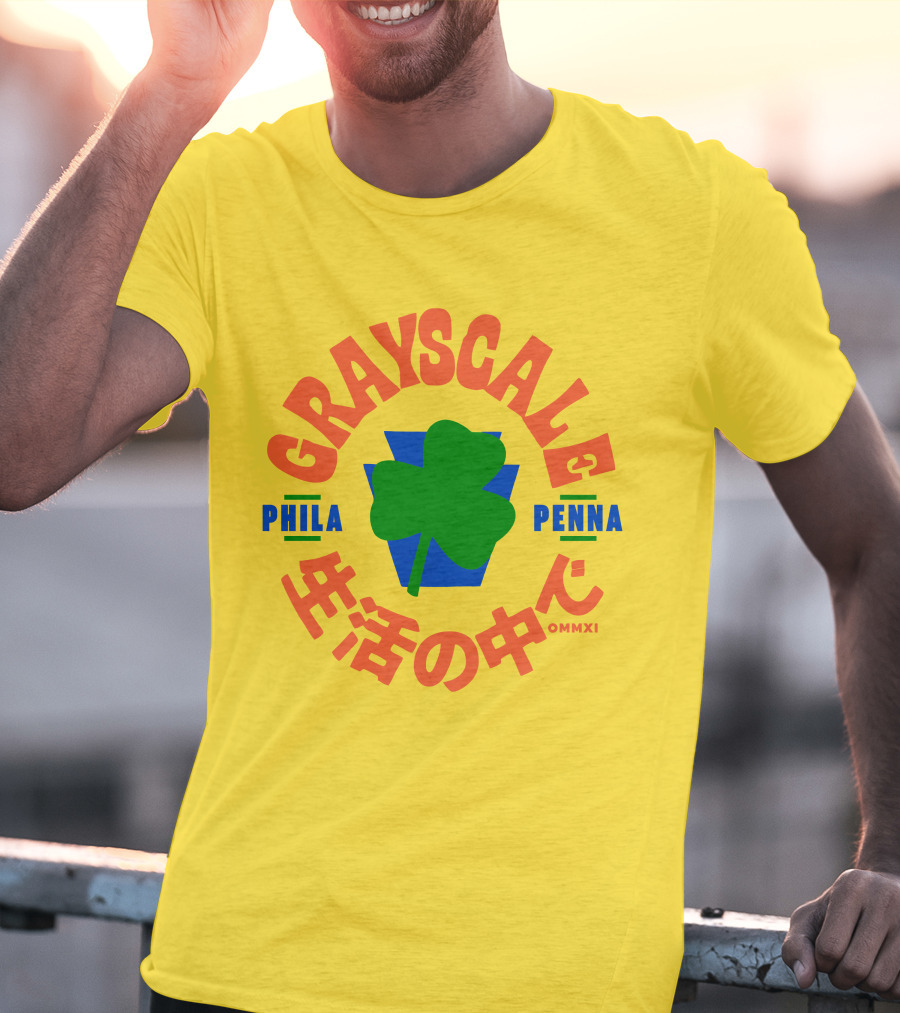 Grayscale Phila Penna Life OMMXI Shamrock T-Shirt